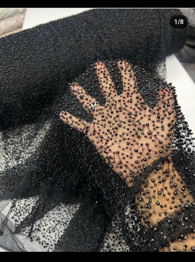 High Quality Handbeaded Fabric Material 2024HA31