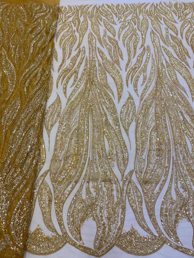 Luxury Handbeaded Fabric Material 502